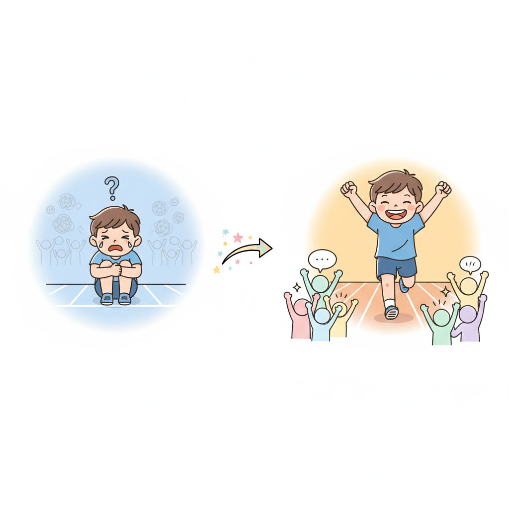 Fragile child growing resilient through daily practice