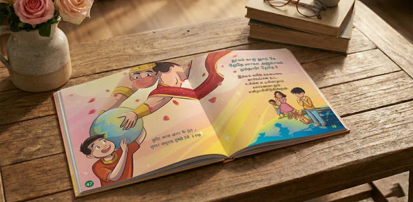 Magical Hanuman Chalisa for Kids in Tamil with Beautiful Illustrations (Ages 3 to 12)